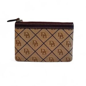 Dooney & Bourke Signature Monogram Top Zip Wallet